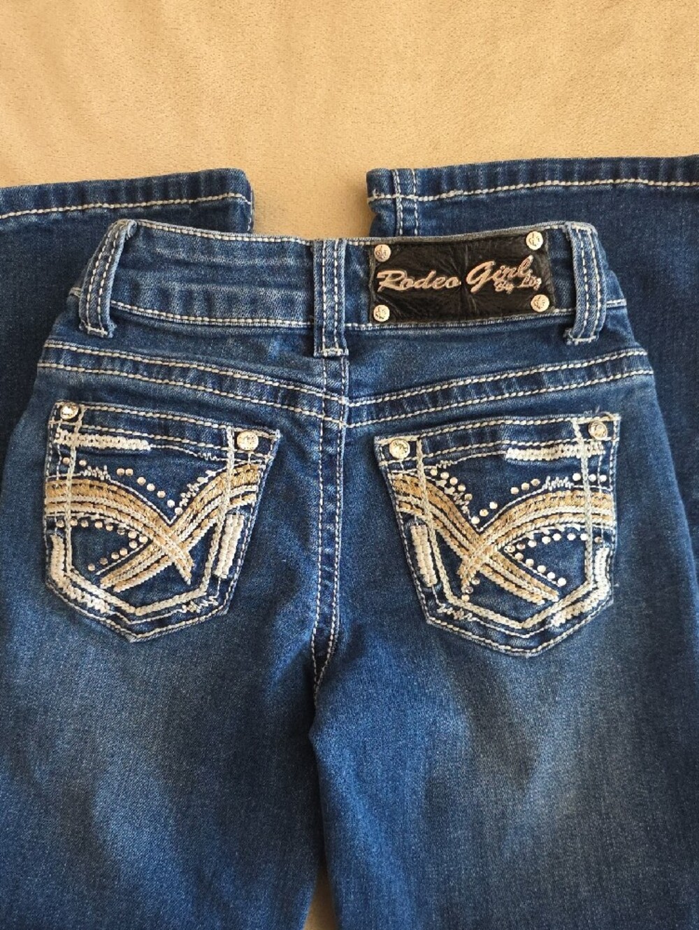 Kids Dark Blue Flared Jeans - Classic Denim - Picture 5 of 8